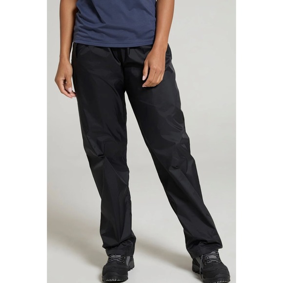 Mountain Warehouse Pants - Mountain Warehouse Pakka Waterproof Rain Pants Black Womens XXL Size 20-22